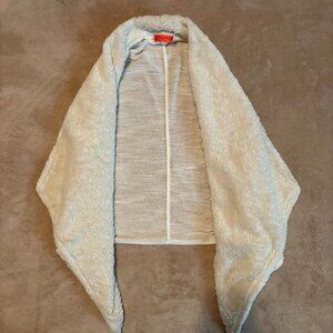 Spoiled XL Cream Faux Fur Cropped Open Front Cardigan Cozy Shrug